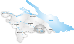 Бисхофсцелль (округ) на карте