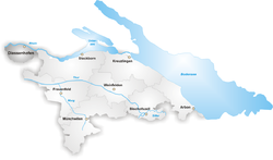 Диссенхофен (округ) на карте
