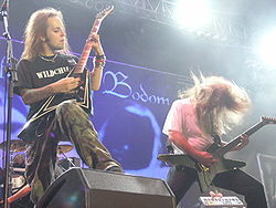 Алекси Лайхо и Роопе Латвала в составе Children of Bodom на фестивале Masters of Rock в 2007г.