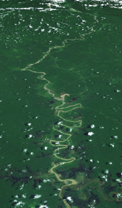 Спутниковая фотография реки Ок-Теди