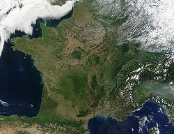 250px Satellite image of France in August 2002
