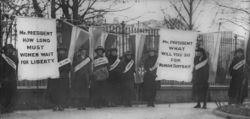 250px Women suffragists picketing in front of the White house
