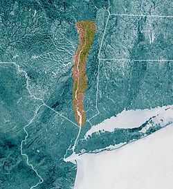 Топографческое изображение реки Гудзон