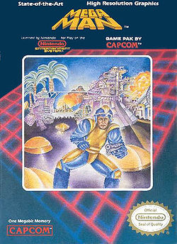 Mega Man box cover for the Nintendo Entertainment System