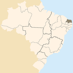 Штат Риу-Гранде-ду-Норте на карте Бразилии
