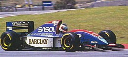 Jordan 193 Рубенса Баррикелло на Гран-при Южной Африки`93