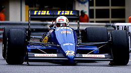 Андреа де Чезарис управляет Rial ARC1 в Монако 1988