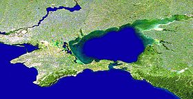 Спутниковый снимок Крыма и Азовского моря