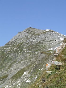Хинтер-Граушпиц с юго-восточной швейцарской стороны