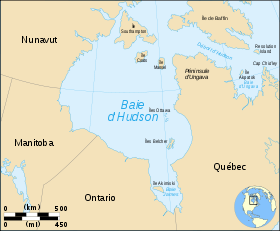 Карта Гудзонова залива и окрестностей