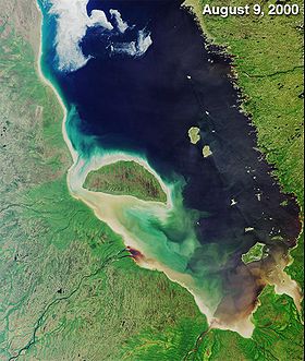 Спутниковое изображение залива Джеймс