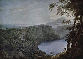 Вид озера Неми. Джон Козенс, ок.1777