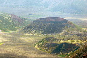 Вид на вулкан Кропоткина