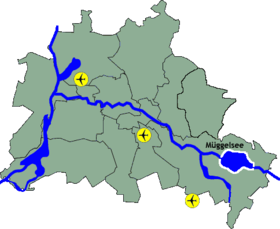 Расположение Мюггельзее на карте Берлина