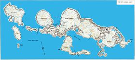 Залив Кула на карте островов Нью-Джорджия