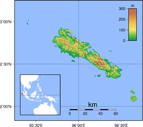 Топографская карта острова Симёлуэ