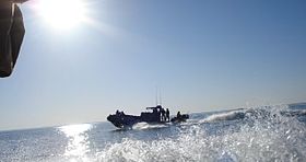 US Navy boat on Lake Qadisiyah Iraq.jpg