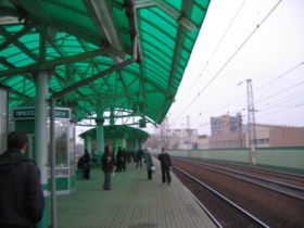 Платформа Электрозаводская, вид в сторону Казанского вокзала
