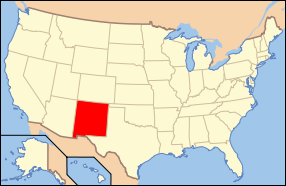 Штат Нью-Мексико на карте США