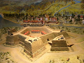 Макет крепости Ниеншанц в музее