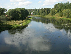 Вид на реку Рузу на территории одноимённого города