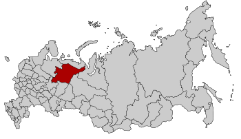 Республика Коми на карте России