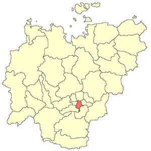 Мегино-Кангаласский улус (район) на карте