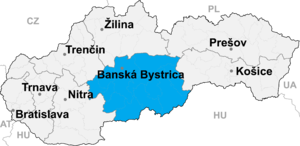 Банскобистрицкий край на карте