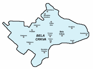Община Бела-Црква, карта