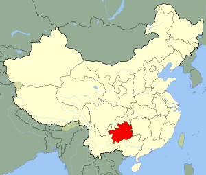 Гуйчжоу на карте