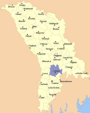 Чимишлийский район на карте