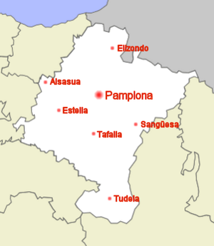 Автономное сообщество Наварра, карта