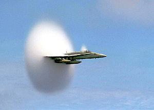 300px FA 18 Hornet breaking sound barrier %287 July 1999%29