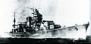Лёгкий крейсер «Агано» в октябре 1942 года у Сасебо