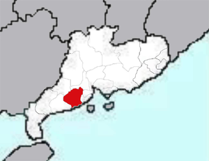 Цзянмынь на карте
