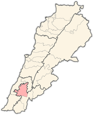 Район Набатия, карта