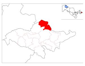 Пахтаабадский район, карта