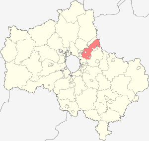 Щёлковский район на карте