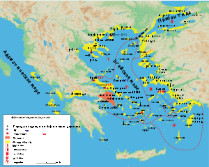 Map athenian empire until 431 BC-ru.svg