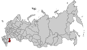 Астраханская область на карте России