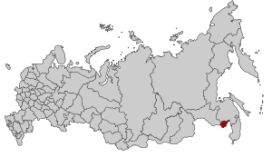 Еврейская автономная область на карте России
