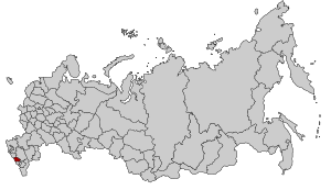Кабардино-Балкарская Республика на карте России