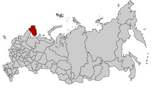 Мурманская область на карте России