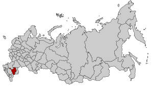 Республика Калмыкия на карте России