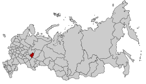 Удмуртская Республика на карте России