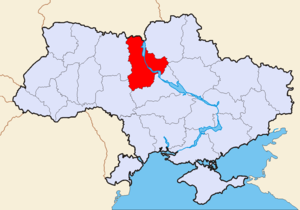 Киевская область на карте