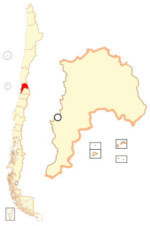 Область Вальпараисо на карте