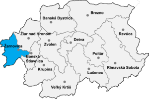 Район Жарновица на карте