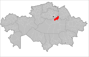 Осакаровский район на карте