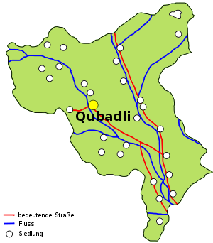 Кубатлинский район, карта